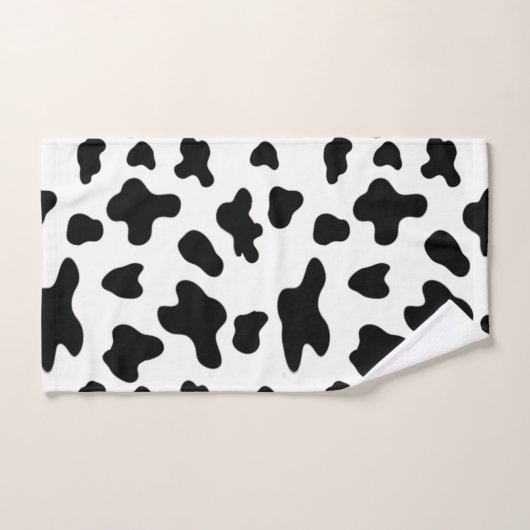 Motif de vache noir et blanc moderne (Serviette à main)