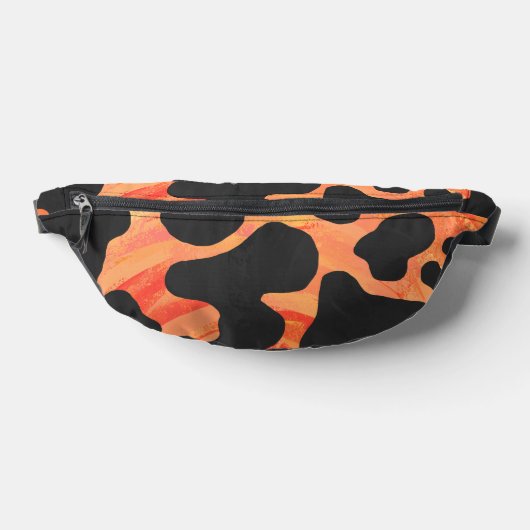 Motif de vache noir et orange (Poser)