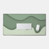 Motif de vague abstrait vert sauge (Clavier et souris)