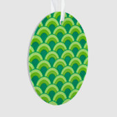 Motif de vague Art Déco - vert jade (devant)