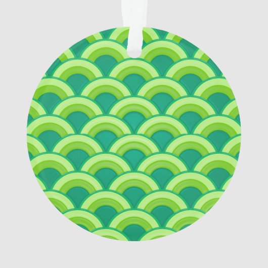 Motif de vague Art Déco - vert jade (dos)
