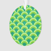 Motif de vague Art Déco - vert jade (devant)