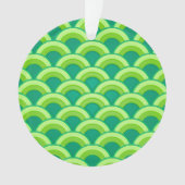 Motif de vague Art Déco - vert jade (devant)