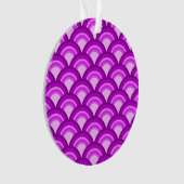 Motif de vague Art Déco - violet et orchidée (devant)
