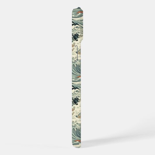 Motif de vague japonaise monogrammé (Côté droit)