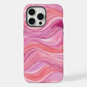 Motif de vagues à l'aquarelle rose