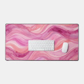 Motif de vagues à l'aquarelle rose (Clavier et souris)
