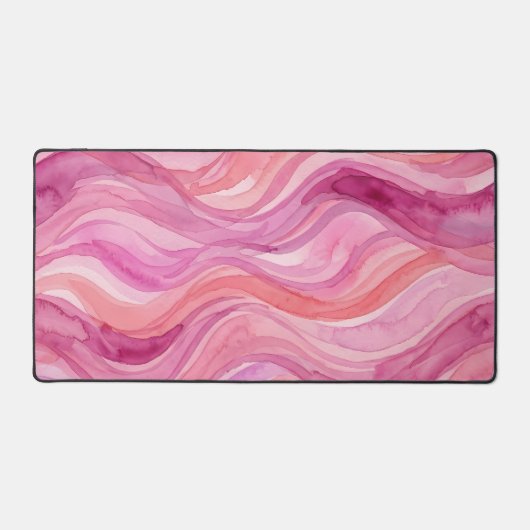 Motif de vagues à l'aquarelle rose (Recto)