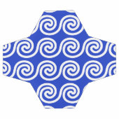 Motif de vagues de clé Méandre grec bleu (Plat)