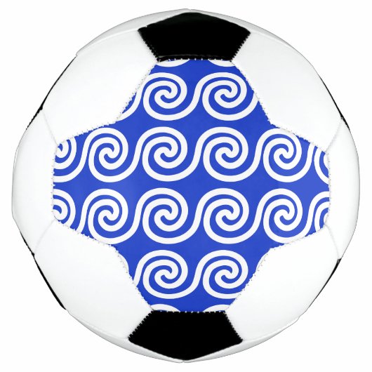 Motif de vagues de clé Méandre grec bleu (Devant)