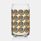 Motif de vagues de clé Méandre grec marron (Recto)