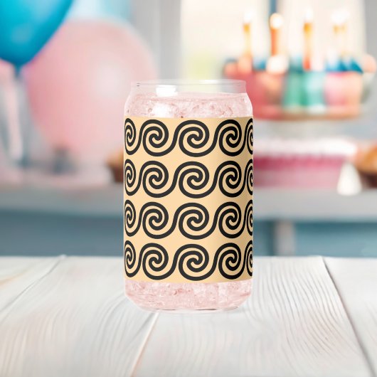 Motif de vagues de clé Méandre grec marron (Insitu (Baby Shower))