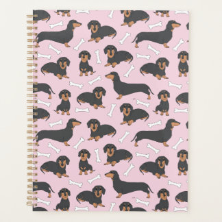 motif de variété dachshund en rose
