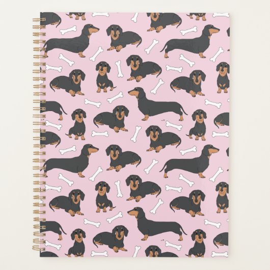 motif de variété dachshund en rose (Devant)