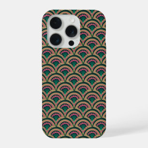 Motif de ventilateur floral rose et vert