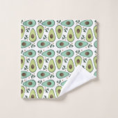 Motif de verdure de demi-avocat amusant (Gant de toilette)