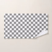 Motif de vérification À damiers blanc gris cendré (Serviette à main)