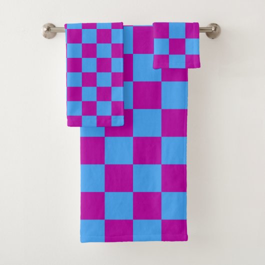 Motif de vérification À damiers bleu violet (En situation)