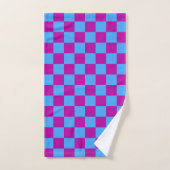 Motif de vérification À damiers bleu violet (Serviette à main)