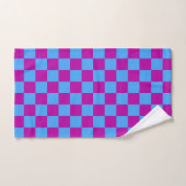 Motif de vérification À damiers bleu violet (Serviette à main)