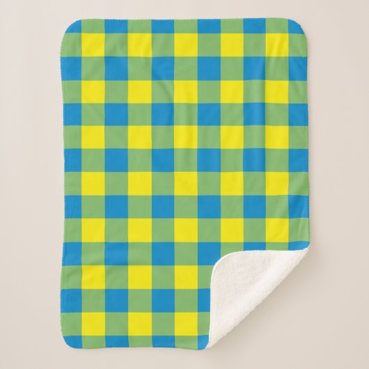 Motif de vérification de la plaid bleu jaune vert (Devant)