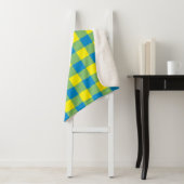 Motif de vérification de la plaid bleu jaune vert (En situation)