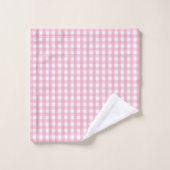 Motif de vérification En vichy rose (Gant de toilette)