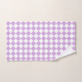 Motif de vérification violet et blanc (Serviette à main)