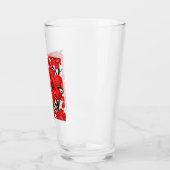 Motif de verre à fleurs rouges (Gauche)