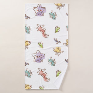 Motif de vie marine coloré avec les mers et les po