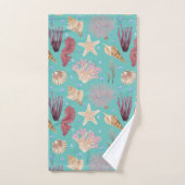 Motif de vie sous-marine coloré (Serviette à main)