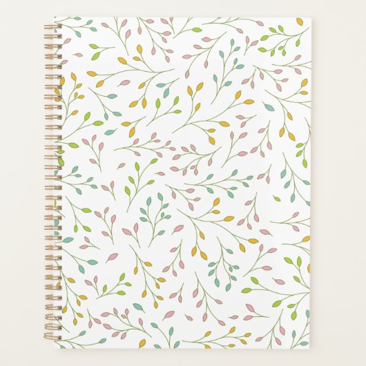 Motif de vigne botanique délicat multicolore paste (Devant)