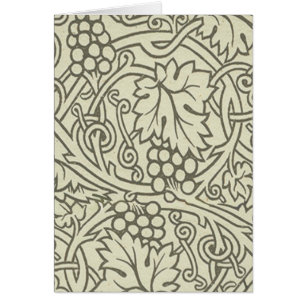 Motif de vigne de raisin gris vert de William Morr