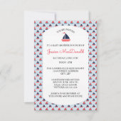 Motif de voilier - Invitation Baby shower 3x5 (Devant)