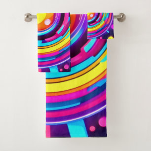 Motif de vortex en cercle néon