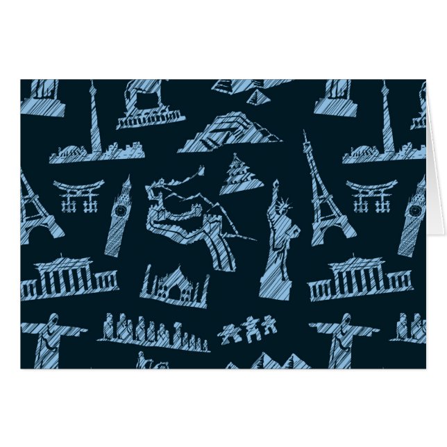 Motif De Voyage En Motif Blues (Devant horizontal)
