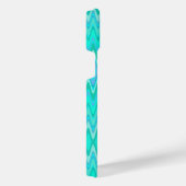 Motif de zigzag moderne - monogramme turquoise (Côté droit)