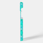 Motif de zigzag moderne - monogramme turquoise (Côté gauche)