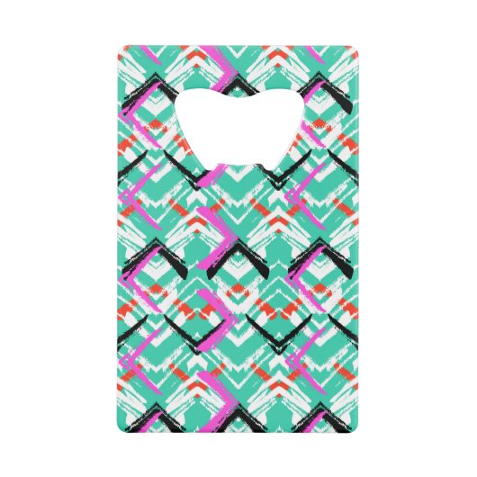 Motif de zigzag turquoise tiré par la main (Devant)