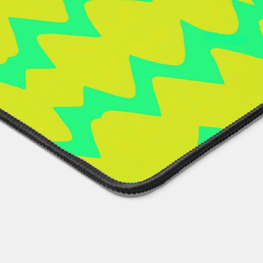Motif de zigzag vert néon et jaune (Coin)