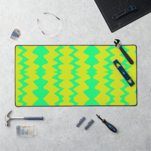 Motif de zigzag vert néon et jaune