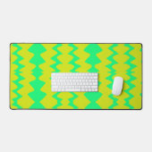 Motif de zigzag vert néon et jaune (Clavier et souris)