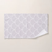 Motif d'écailles de sirène blanches festonnées (Serviette à main)