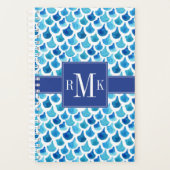 Motif d'échelle d'aquarelle bleue (Devant)