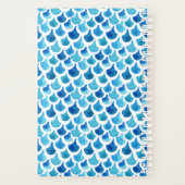 Motif d'échelle d'aquarelle bleue (Dos)