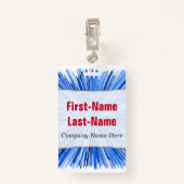 Motif d'éclat de Blue Line ; Badge nominatif (Dos avec clip)