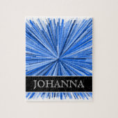 Motif d'éclat de Blue Line + Puzzle nommé fait sur (Vertical)