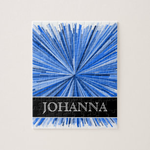 Motif d'éclat de Blue Line + Puzzle nommé fait sur