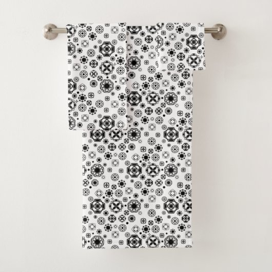 Motif décoratif arabesque noir blanc mignon (En situation)