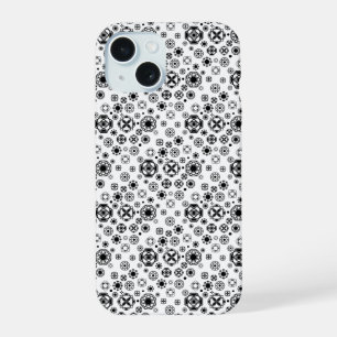 Motif décoratif arabesque noir blanc mignon